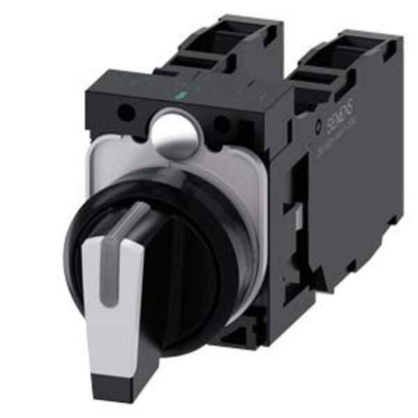 Siemens 3SU11002BL601LA0 3SU1100-2BL60-1LA0 Knebelschalter Schaltpositionen 3 2 x 45 ° 1 St.