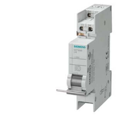 Ein grauer elektrischer Leistungsschalter von Siemens mit Hebel und markierter Beschriftung, in Datenblatt-Publicity-Darstellung.