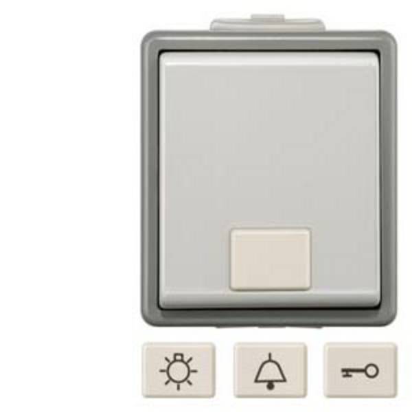 Siemens Schalterprogramm   Taster Delta Grau 5TD4701 1 St.