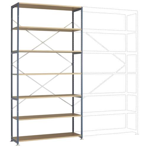 Thumbnail - Manuflex RP1641.5012 Fachbodenregal-Grundmodul 70 kg (B x H x T) 1470 x 3000 x 400 mm Stahl pulverbeschichtet Lichtblau ...