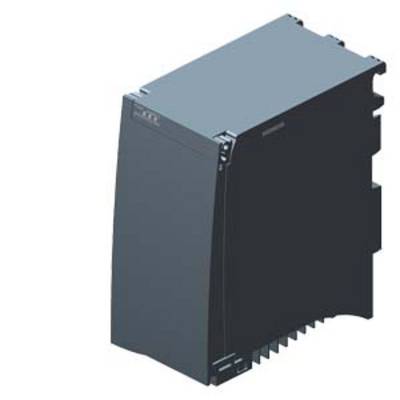 Ein schwarzes elektronisches Gerät mit abgewinkelter Seitenwand und geripptem Boden, möglicherweise ein Schaltschrankbauteil.