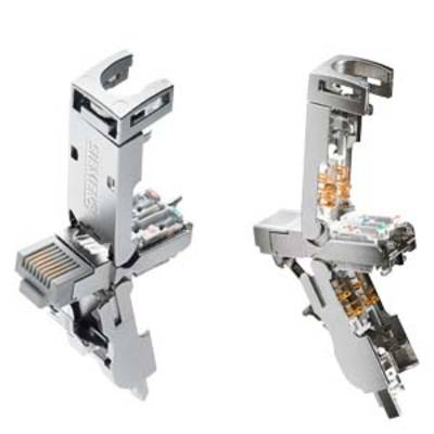 Netzwerkstecker-Module in Metallgehäuse, zeigen interne Verkabelung und Steckverbindungen; geeignet für industrielle Anwendungen.