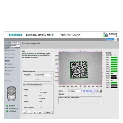 Ein QR-Code wird in einem Überwachungsprogramm analysiert. Links zeigt eine Menüleiste Optionen. Rechts werden Qualität und Lesbarkeit bewertet.