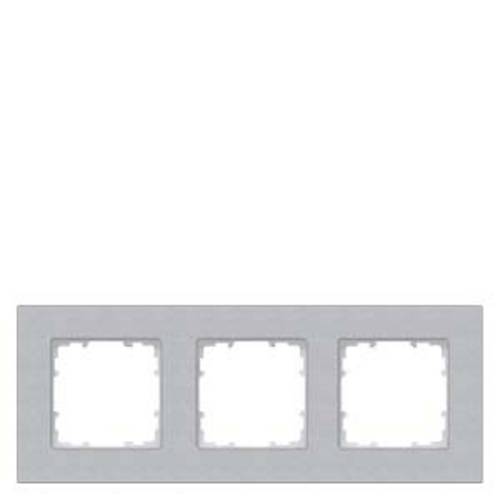 Siemens Schalterprogramm 3fach Rahmen Delta Aluminium (Metallic) 5TG11131 1 St.