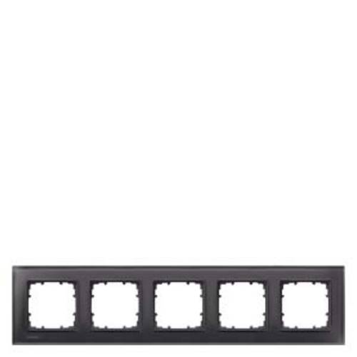 Siemens Schalterprogramm 5fach Rahmen Delta Schwarz 5TG12052 1 St.