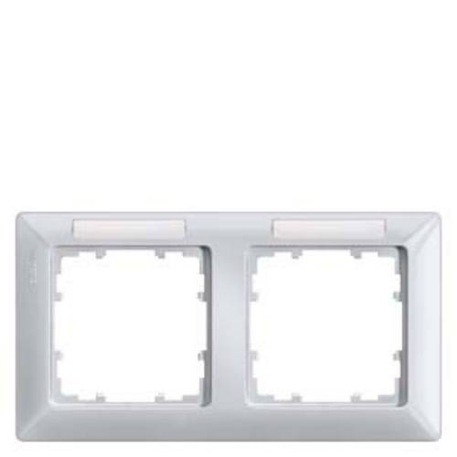Siemens Schalterprogramm 2fach Rahmen Delta Aluminium (Metallic) 5TG25524 1 St.