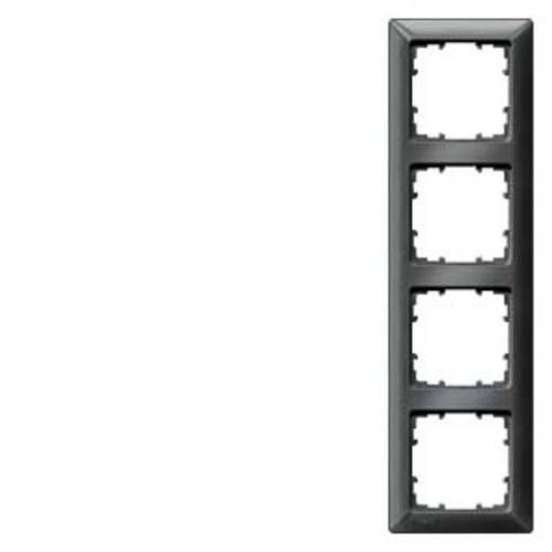 Thumbnail - Siemens Schalterprogramm 4fach Rahmen Delta Carbon 5TG25546 1 St.