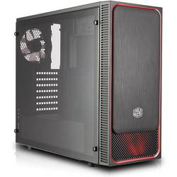 Image of Cooler Master Masterbox E500L Win Midi-Tower PC-Gehäuse Schwarz, Rot 1 vorinstallierter Lüfter, Seitenfenster,