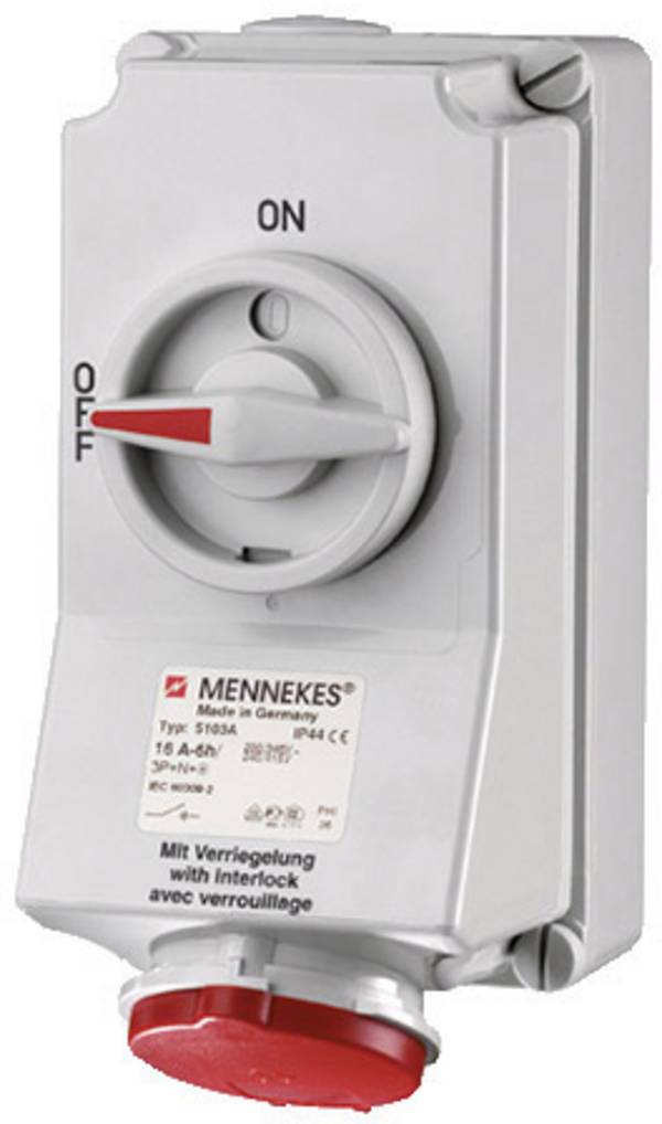 MENNEKES 5103A 5103A CEE Wandsteckdose 16 A 5polig 400 V 1 St.
