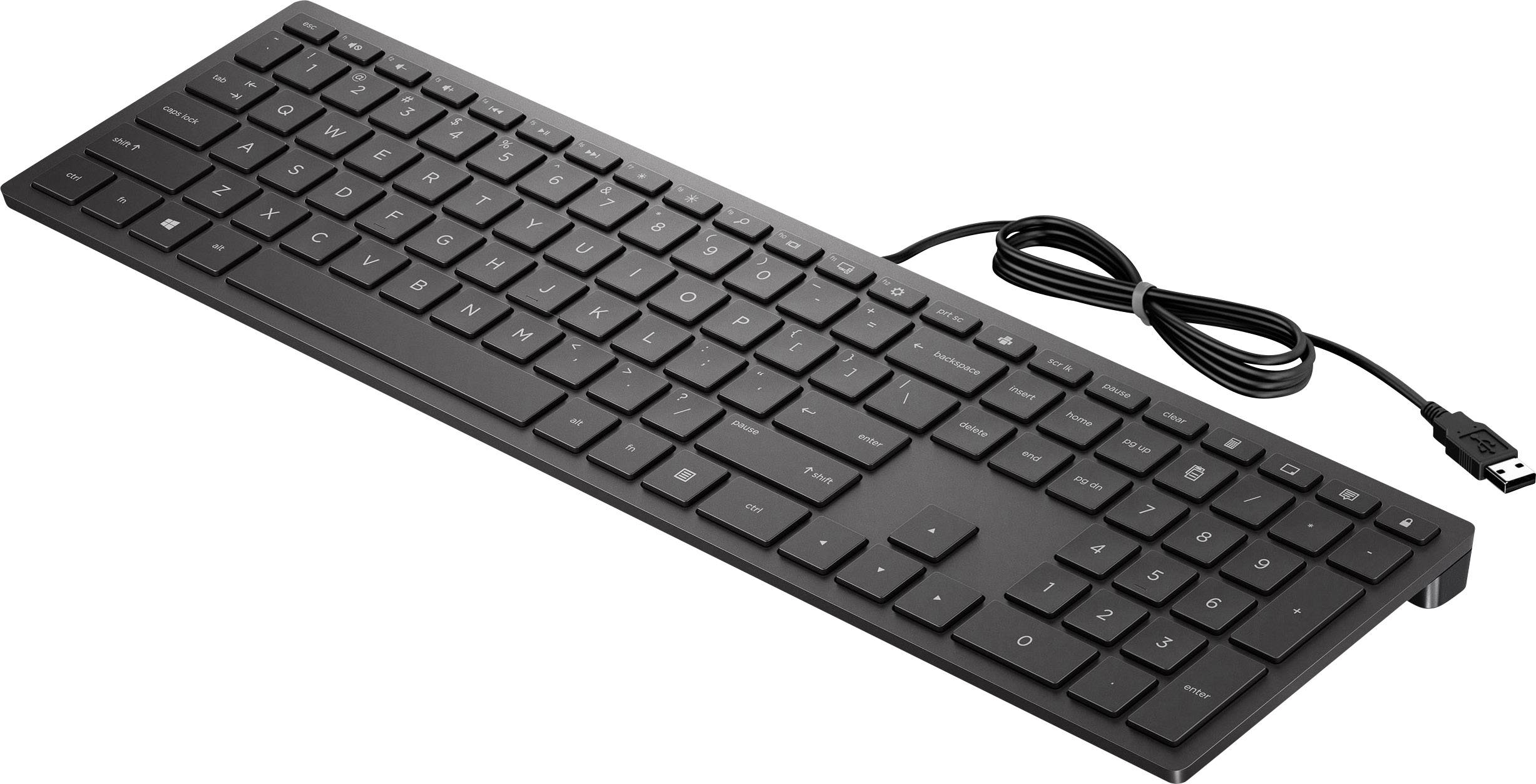 HP Pavilion 300 USB Tastatur Deutsch, QWERTZ Schwarz-0