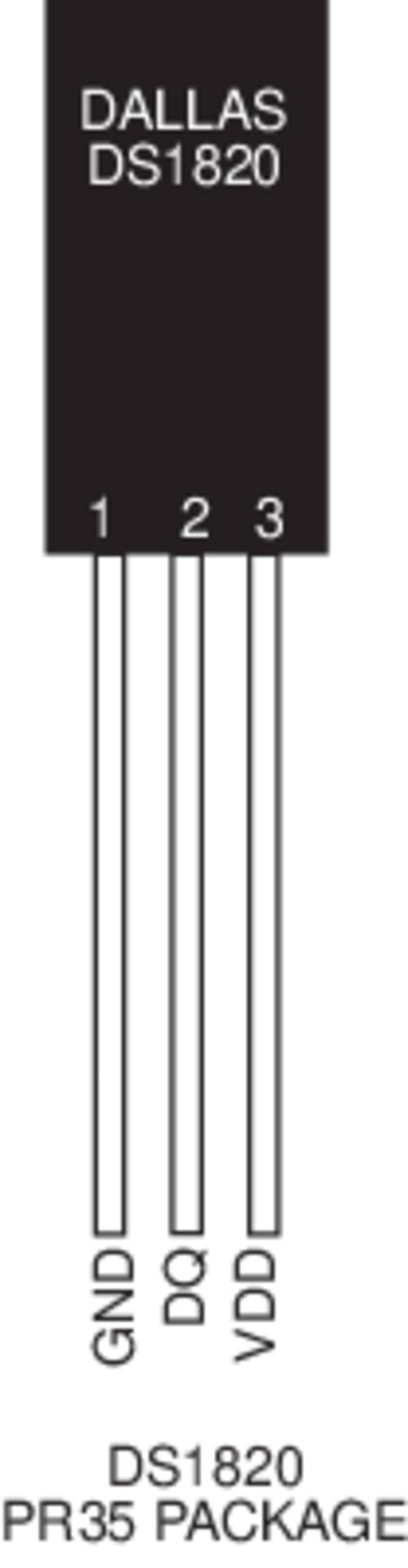 Maxim Integrated DS18S20+ DS18S20+ Temperatursensor -55 bis +125 °C TO-92 radial bedrahtet