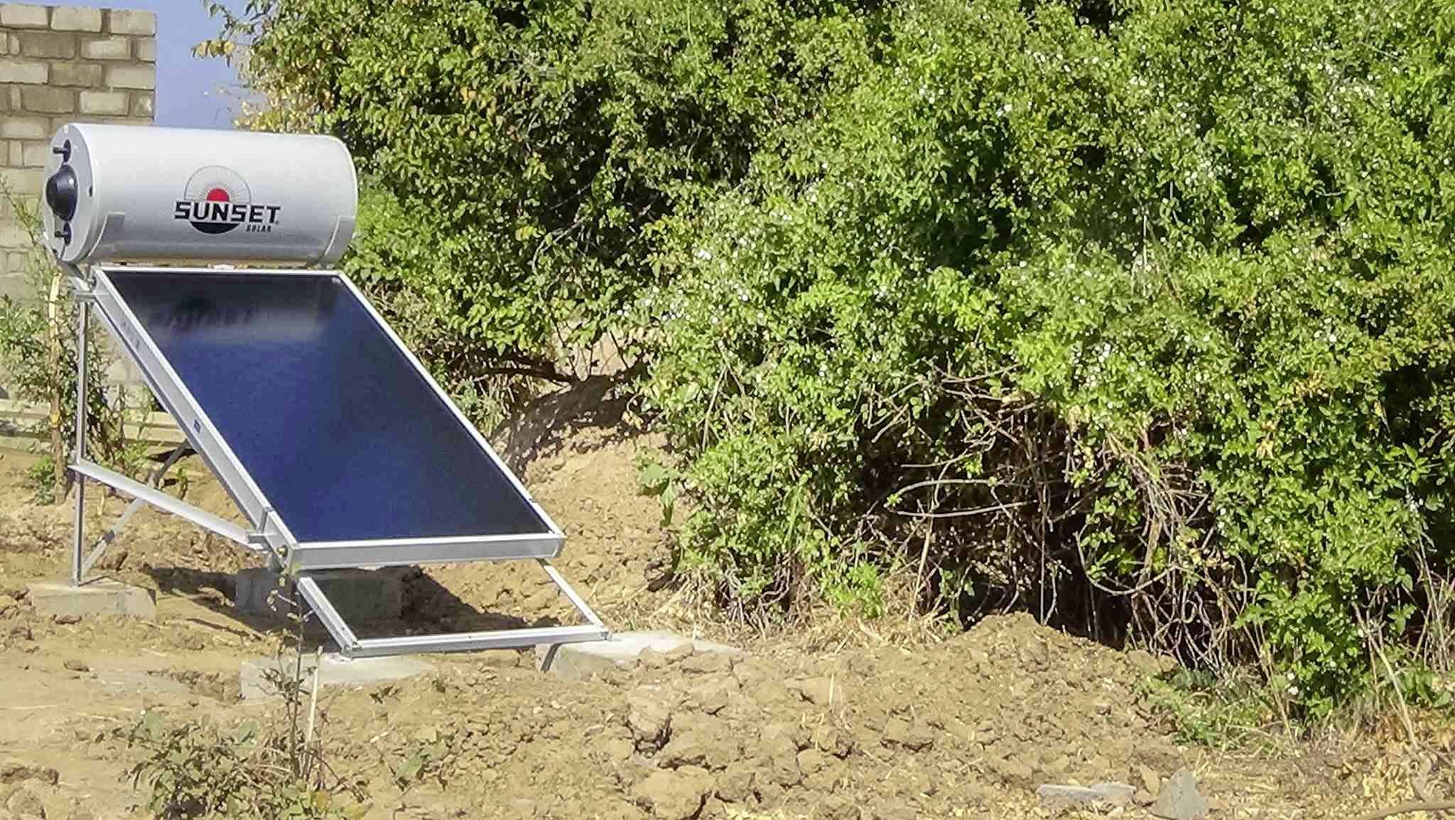 Thermische Solaranlage außen