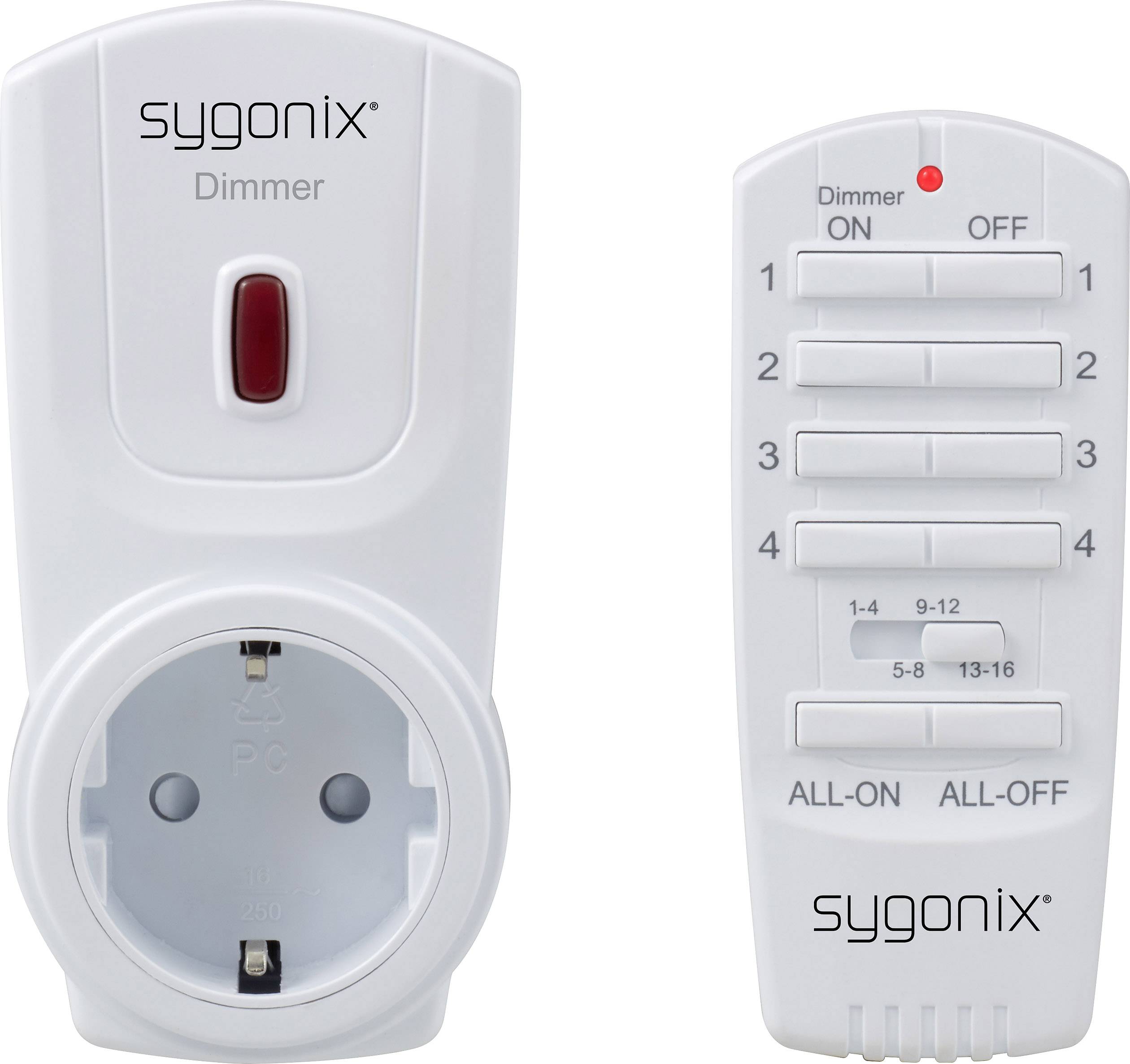 SYGONIX RSL Funk-Dimmer-Set Zwischenstecker Schaltleistung (max.) 300 W