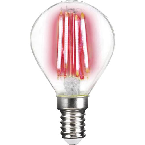 LightMe LM85310 LED EEK G (A - G) E14 Tropfenform 4 W Rot (Ø x L) 45 mm x 78 mm Filament 1 St.