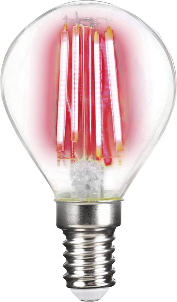 LightMe LM85310 LED EEK G (A - G) E14 Tropfenform 4 W Rot (Ø x H) 45 mm x 78 mm Filament 1 St.