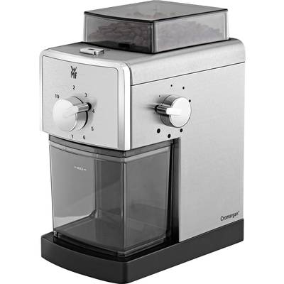 WMF Stelio Edition 0417070011 Kaffeemühle Silber, Schwarz Edelstahl-Scheibenmahlwerk