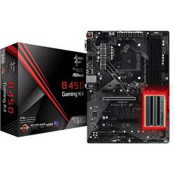 Základní deska ASRock B450 Gaming K4 Socket AMD AM4 Tvarový faktor ATX Čipová sada základní desky AMD® B450