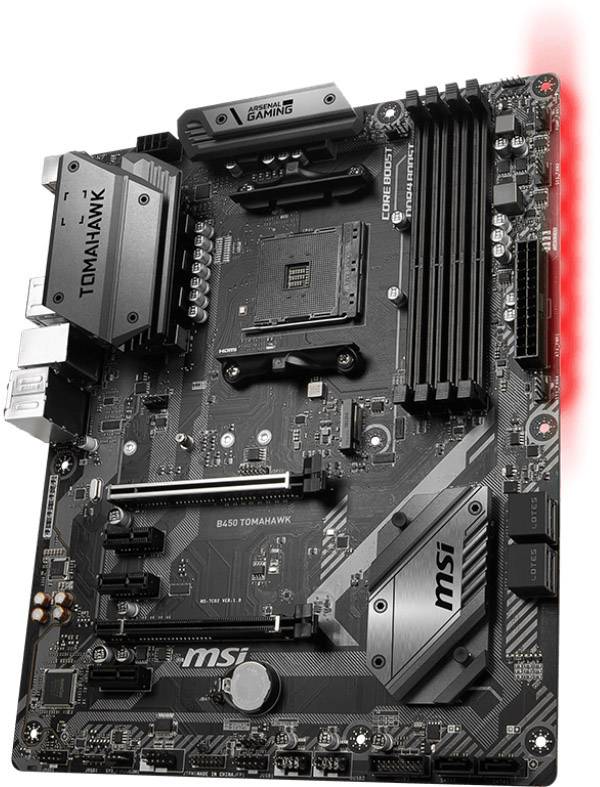 MSI B450 TOMAHAWK - Motherboard - ATX - Socket AM4 - AMD B450 - USB 3.1 Gen 1, USB-C Gen2, USB 3.1 Gen 2 - Gigabit LAN --2
