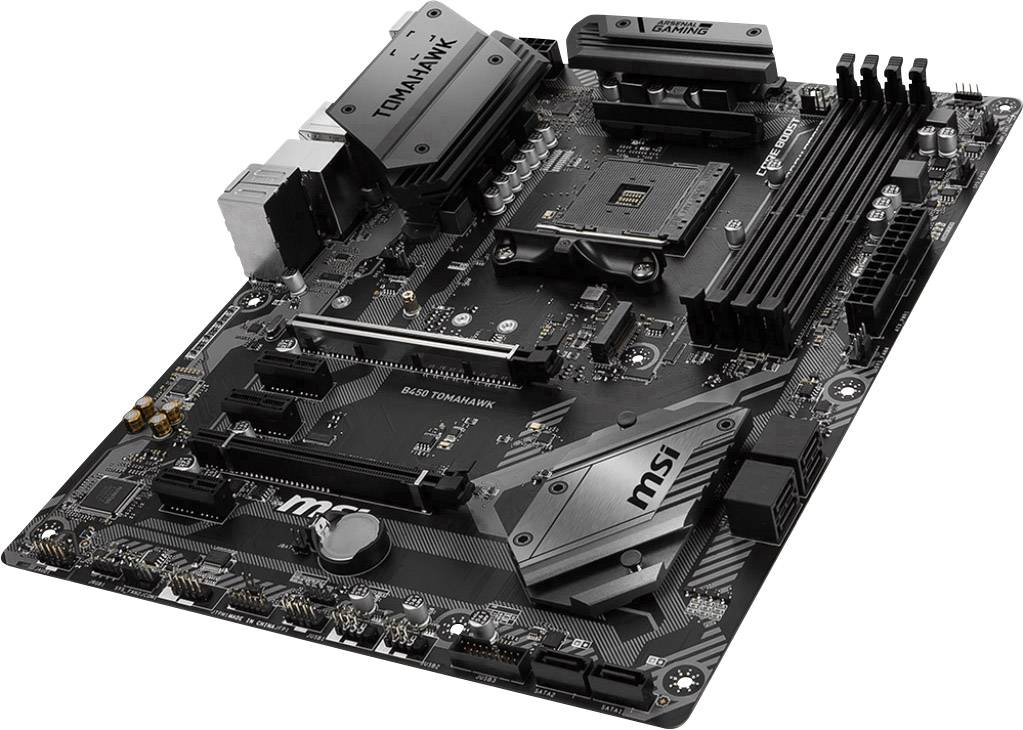 MSI B450 TOMAHAWK - Motherboard - ATX - Socket AM4 - AMD B450 - USB 3.1 Gen 1, USB-C Gen2, USB 3.1 Gen 2 - Gigabit LAN --3