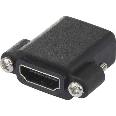 SpeaKa Professional SP-9082612 HDMI Adapter [1x HDMI-Buchse - 1x HDMI-Buchse] Schwarz schraubbar 