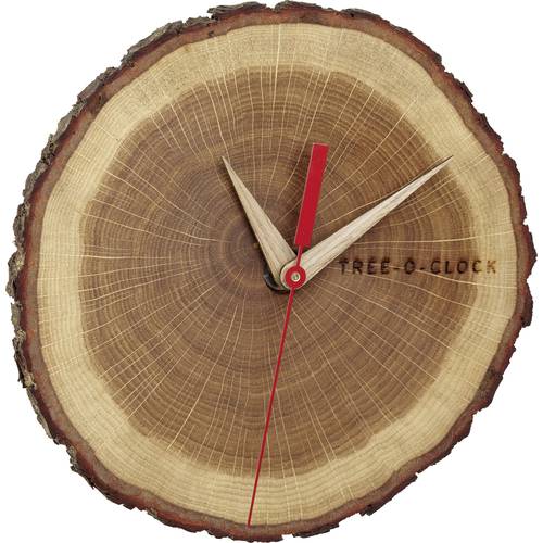 TFA Dostmann 60.3046.08 Quarz Wanduhr 172 mm x 180 mm x 40 mm Eiche, Holz Echtholz