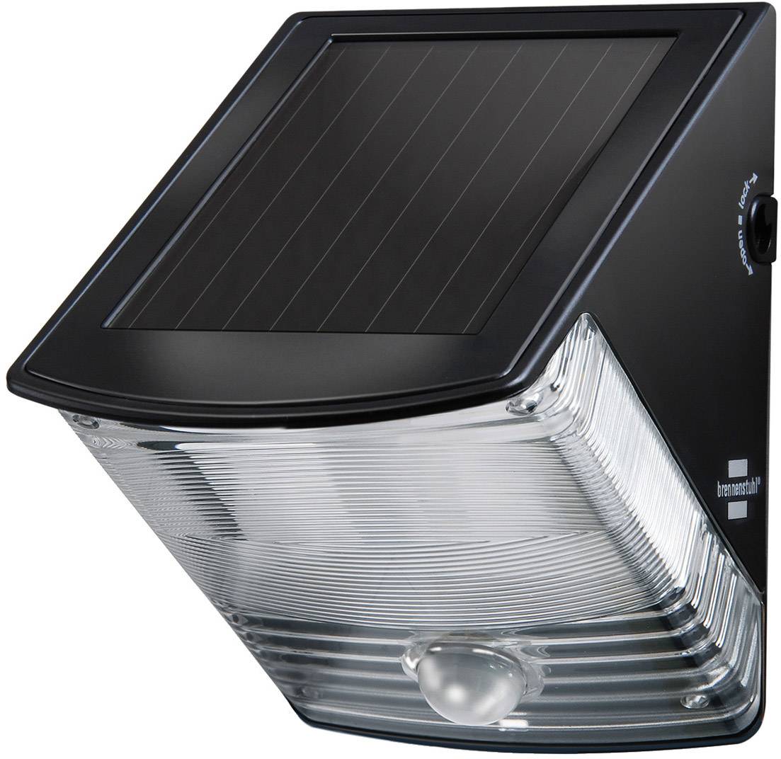 BRENNENSTUHL Solar LED-Wandleuchte 2 LEDs IP44 - Für den Einsatz im Freien, IP 44. Kompakte Solar LE