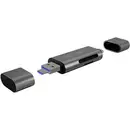 IB-CR200-C, SD/microSD USB 2.0 Card Reader mit Type-C® & -A und Micro-B Anschlüssen, anthrazit