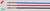 Drei isolierte Kabel in Blau, Rot und Schwarz mit Aufschriften 'FRNC' und 'RoHS', die Sicherheits- und Umweltstandards kennzeichnen.