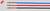 Drei isolierte elektrische Kabel in Blau, Rot und Schwarz auf grauem Hintergrund. Oben links rotes Etikett mit der Aufschrift 'FRNC'.