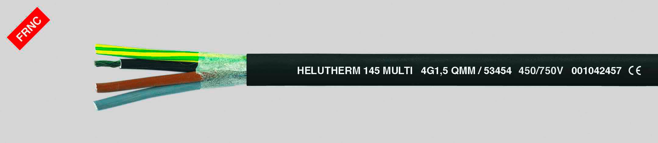 HELUKABEL HELUTHERM 145 Multi Hochtemperaturleitung 3 G 1 mm² Schwarz 53433 100 m