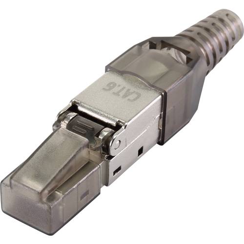 Thumbnail - Renkforce Renkforce CAT6 Feldkonfektionsstecker RF-4538314 Stecker, gerade Polzahl Sensoren 8P8C Schwarz (transparent) 1...