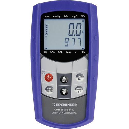 Greisinger GMH5650 Kombi-Messgerät O2-Konzentration, O2-Sättigung, Temperatur, Druck