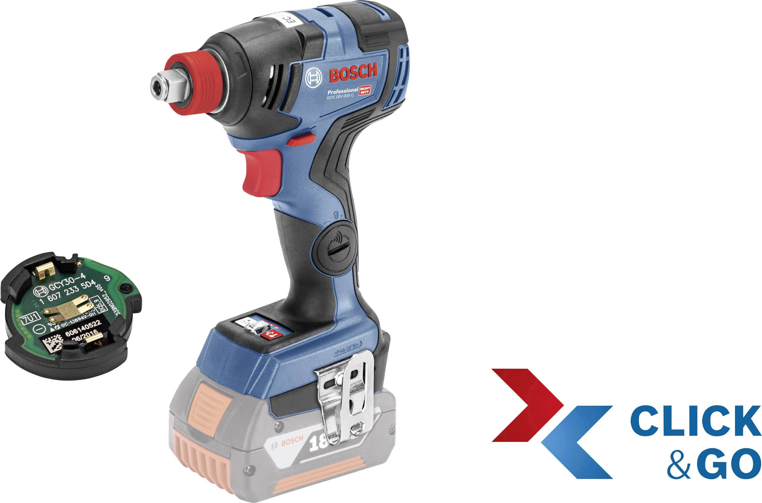 Bosch Professional GDX 18V 200 C + CoMo, Click & Go Akku Drehschlagschrauber 18 V Li Ion ohne Akku, inkl. Koffer Bosch Professional GDX 18V 200 C + CoMo, Click & Go Akku Drehschlagschrauber 18 V Li Ion ohne Akku, inkl. Koffer