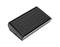 Externes Festplattengehäuse, schwarz-silber, rechteckig, mit USB-Anschluss auf der Seite, für mobile Datenspeicherung.
