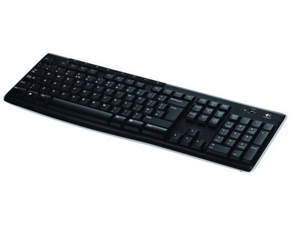 Logitech K270 Funk Tastatur Schweiz, QWERTZ Schwarz mit numerischer Tastatur