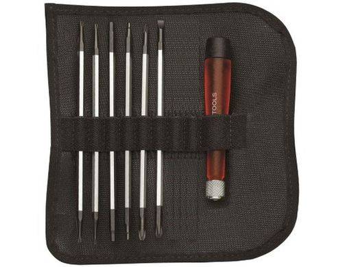 Elektronik- Wechselklingen-Satz 7-teilig in Rolltasche PB Swiss Tools-0