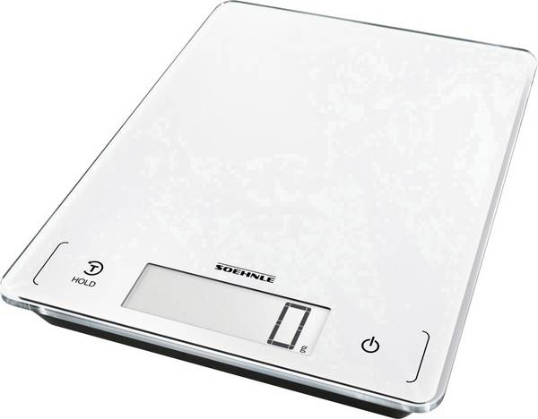 Soehnle Page Profi 300 digitale Küchenwaage, weiß, Gewicht bis zu 20 kg,