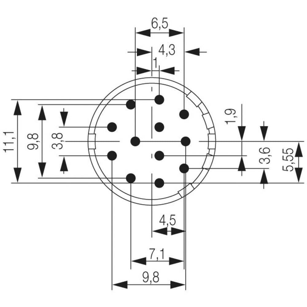 Actuator-connector. SAI-M23-SE-12-17MM-G Weidmüller Inhoud: 1 stuks