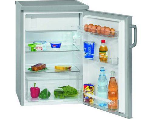 Bomann Kühlschrank KS 2194.1 Edelstahl-Optik, 120 Liter, LED-0