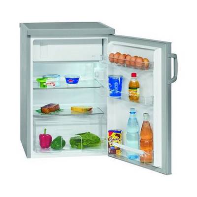 Bomann Kühlschrank KS 2194.1 Edelstahl-Optik, 120 Liter, LED-0