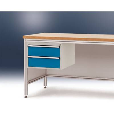 Manuflex ZB4522.5007  Komplett-Gehäuse 300 für ALU Tisch 800mm tief RAL5007 brillantblau (B x H x T) 500 x 360 x 580 mm