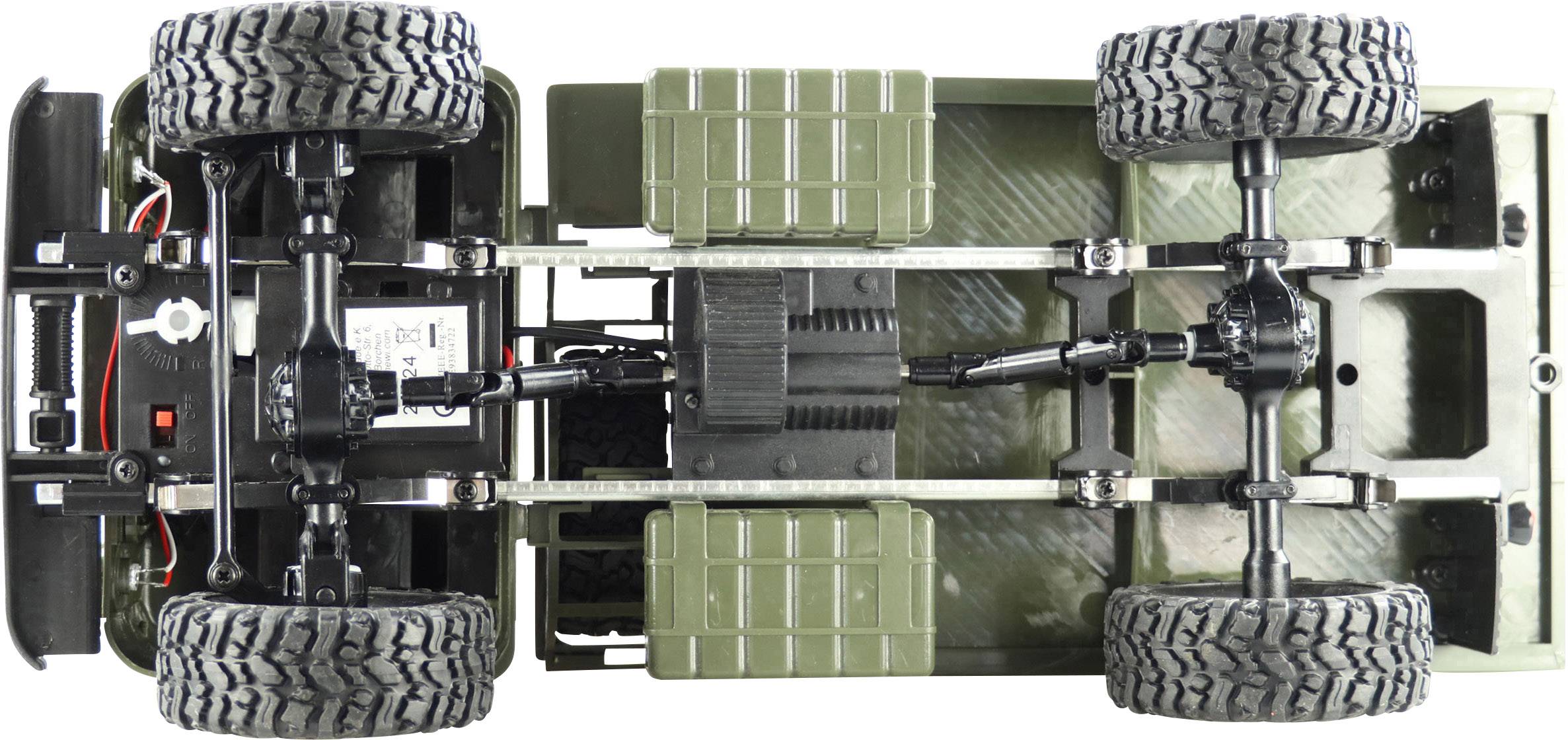 Amewi GAZ-66 Grün Brushed 1:16 RC Modell-LKW Elektro LKW Allradantrieb (4WD) RtR 2,4 GHz inkl. Akku und Ladekabel-7