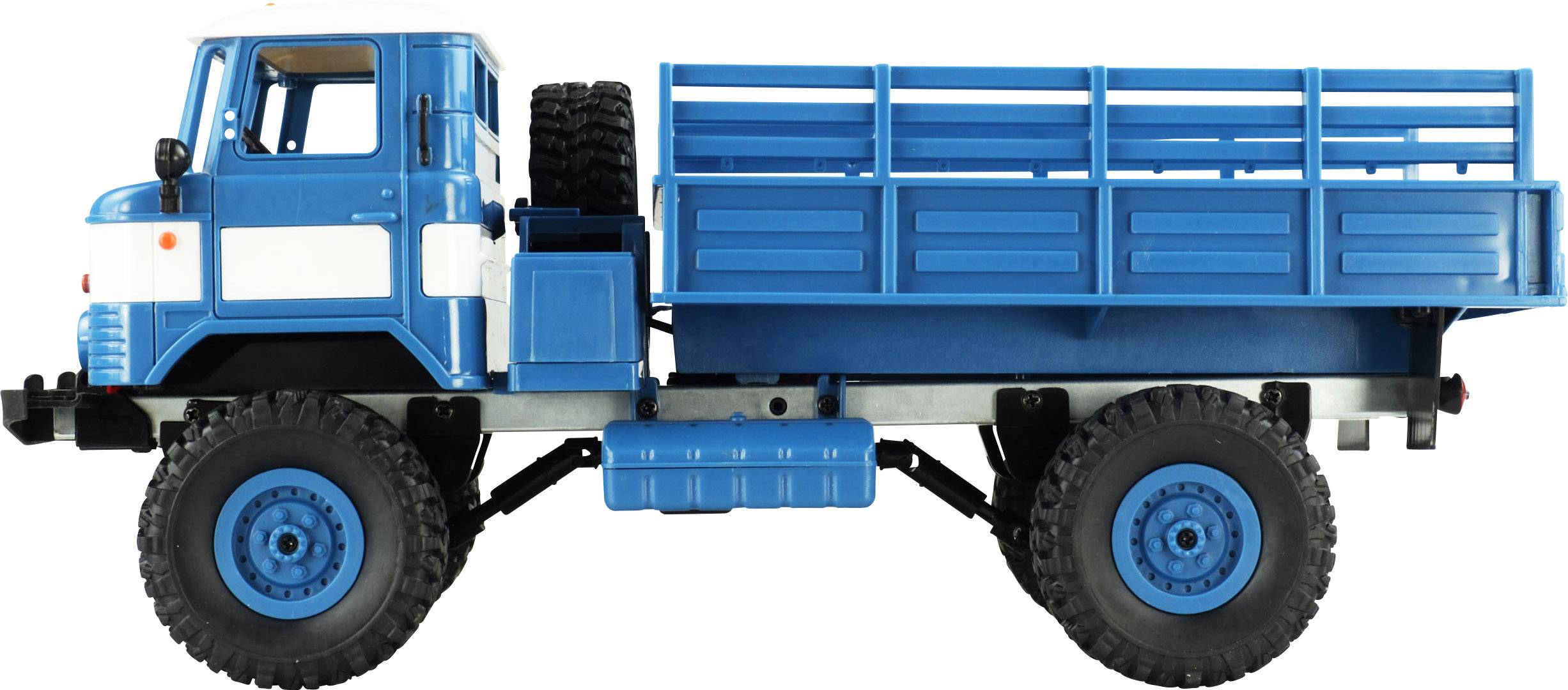 Amewi GAZ-66 Blau, Weiß Brushed 1:16 RC Modell-LKW Elektro LKW Allradantrieb (4WD) RtR 2,4 GHz inkl. Akku und Ladekabel-2