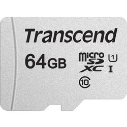 Image of Transcend Premium 300S microSDXC-Karte 64 GB Class 10, UHS-I, UHS-Class 1 inkl. SD-Adapter