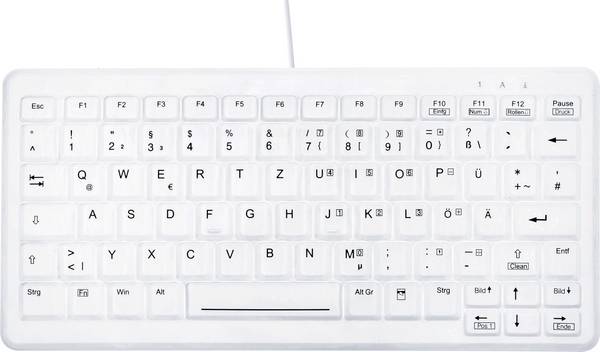 Contour Active Key AK-C4110F Medical Key USB Hygiene-Tastatur Deutsch, QWERTZ Weiß Silikonmembran, Geeignet f. Wischdesinfektion nach DGHM/VAH