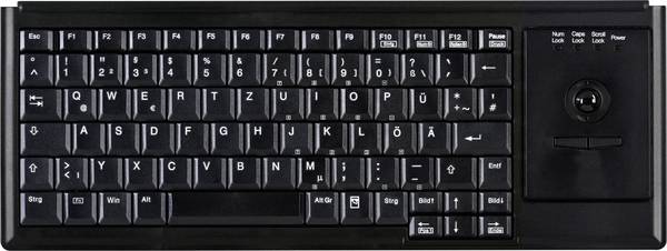 Contour Active Key AK-4400-T IndustrialKey USB Tastatur Deutsch, QWERTZ Schwarz Integrierter Trackball