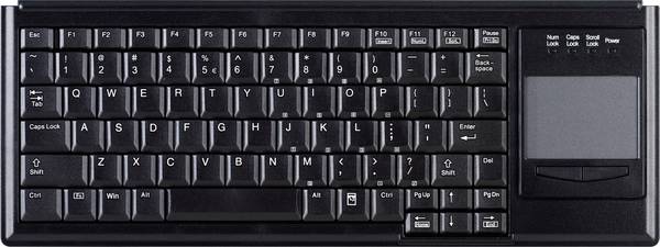 Contour Active Key AK-4400-G USB Tastatur Deutsch, QWERTZ Schwarz Integriertes Touchpad