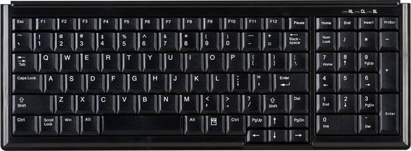 Contour Active Key AK-7000 USB Tastatur Deutsch, QWERTZ Schwarz