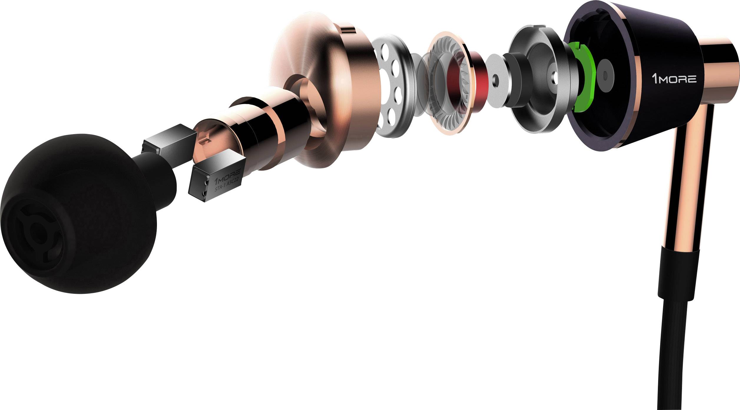Kabelgebundene Ohrhörer 1MORE Triple-Driver (gold)-3