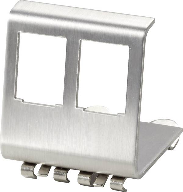 Renkforce  Hutschienenadapter 2-fach Weiß, Edelstahl